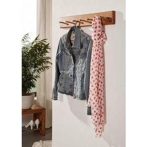 Garderobenleiste Anamur 70 x 10 x 6cm Braun/Eiche