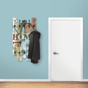 Garderobenleiste ARTLAND Buntes zu Hause in taktvollen Farben Garderobenhalter Gr. B/H/T: 63 cm x 114 cm x 2,8 cm, bunt Haken