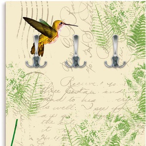 Garderobenleiste ARTLAND Kolibri Garderobenhalter Gr. B/H/T: 45 cm x 140 cm x 2,8 cm, grün Haken