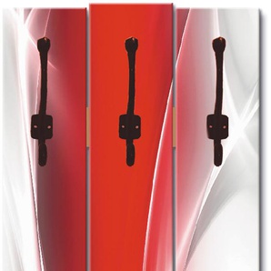 Garderobenleiste ARTLAND Kreatives Element Rot für Ihr Art-Design Garderobenhalter Gr. B/H: 45 cm x 140 cm, rot Haken teilmontiert