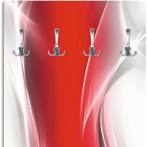 Garderobenleiste ARTLAND Kreatives Element Rot für Ihr Art-Design Garderobenhalter Gr. B/H: 60 cm x 120 cm, rot Haken teilmontiert