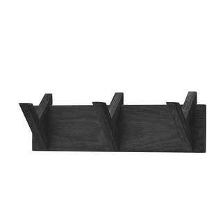 Garderobenleiste  Mörlen ¦ schwarz ¦ Massivholz ¦ Maße (cm): B: 40 H: 13 T: 12.0