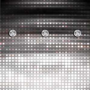 Garderobenleiste QUEENCE Abstrakte Vierecke Garderobenhalter Gr. B/H/T: 50 cm x 120 cm x 10 cm, weiß (grau, schwarz, weiß) Haken