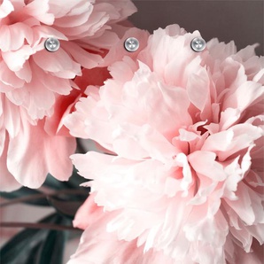 Garderobenleiste QUEENCE Blume Garderobenhalter Gr. B/H/T: 80 cm x 120 cm x 5 cm, rosa Haken