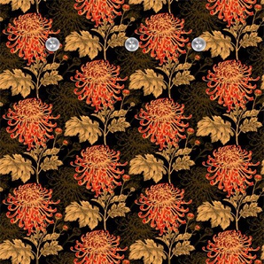 Garderobenleiste QUEENCE Blumen Garderobenhalter Gr. B/H/T: 80 cm x 120 cm x 5 cm, orange Haken