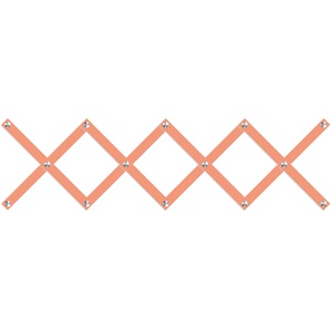 Garderobenleiste QUEENCE Jonas Garderobenhalter Gr. B/H: 110 cm x 30 cm, orange Haken 14 & 8 Garderobenleisten