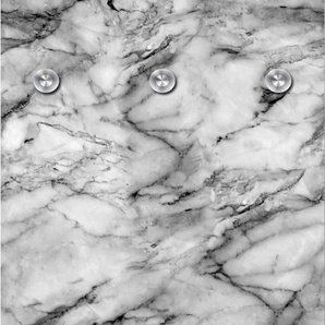 Garderobenleiste QUEENCE Marmor Garderobenhalter Gr. B/H/T: 50 cm x 120 cm x 10 cm, grau Haken