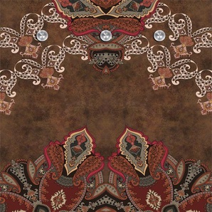 Garderobenleiste QUEENCE Orientalisch Garderobenhalter Gr. B/H/T: 80 cm x 120 cm x 5 cm, braun Haken