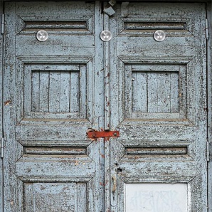 Garderobenleiste QUEENCE Tür Garderobenhalter Gr. B/H/T: 80 cm x 120 cm x 5 cm, blau Haken
