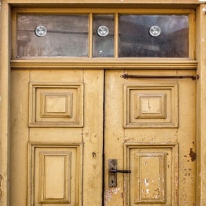Garderobenleiste QUEENCE Tür Garderobenhalter Gr. B/H/T: 80 cm x 120 cm x 5 cm, gelb Haken