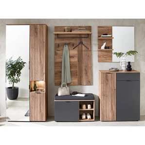 Garderobenpaneel 82 x 134 x 30cm Braun