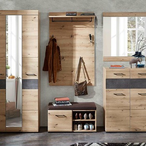 Garderobenpaneel 84 x 129 x 29cm Braun