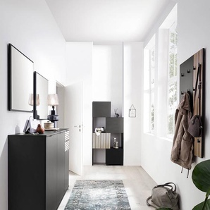 Garderobenpaneel Alexa - 74 cm 74 x 109 x 2cm Schwarz/Schwarz