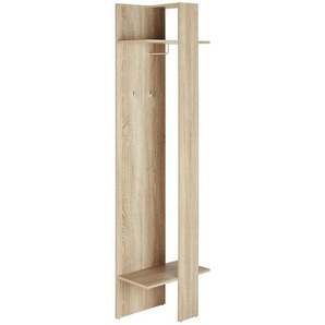 Garderobenpaneel  Ayumi | holzfarben | Holzwerkstoff | 52 cm | 198 cm | 31 cm |
