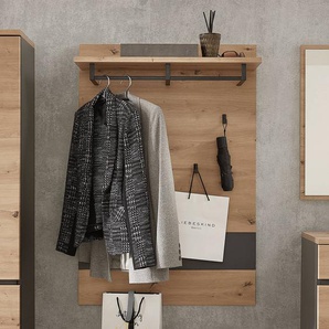 Garderobenpaneel Breite 80 cm 80 x 118 x 30cm Braun/Beige/Eiche Artisan Dekor
