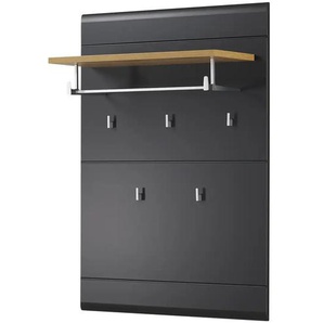 Garderobenpaneel  Cortina ¦ schwarz ¦ Holzwerkstoff ¦ Maße (cm): B: 80 H: 110 T: 27.0
