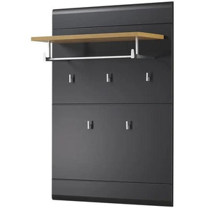 Garderobenpaneel  Cortina ¦ schwarz ¦ Holzwerkstoff ¦ Maße (cm): B: 80 H: 110 T: 27