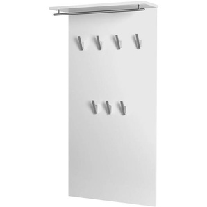 Garderobenpaneel Danu III 60 x 121 x 21cm Weiß/Weiß