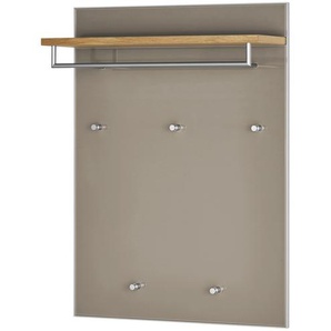 Garderobenpaneel  Duna ¦ beige ¦ Glas,Holzwerkstoff ¦ Maße (cm): B: 80 H: 109 T: 27.0
