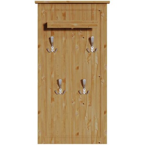 Garderobenpaneel HOME AFFAIRE Lukas Garderobenpaneele Gr. B/H/T: 60 cm x 115 cm x 12 cm, beige (natur) Garderobenpaneele aus massiver Kiefer, mit dekorativen Fräsungen, einer Ablage