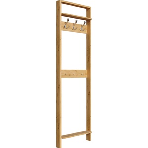 Garderobenpaneel HOME AFFAIRE Luven Garderobenpaneele Gr. B/H/T: 60 cm x 192 cm x 12 cm, beige (natur) Garderobenpaneel Garderobenpaneele Regale aus Massivholz