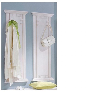 Garderobenpaneel HOME AFFAIRE Rustic Garderobenpaneele weiß Garderobenpaneele (2 Stück), aus massiver Kiefer, mit dekorativen Fräsungen