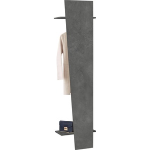 Garderobenpaneel INOSIGN Vega Garderobenpaneele Gr. B/H/T: 40 cm x 200 cm x 30 cm, grau (zementfarben) Garderobenpaneele
