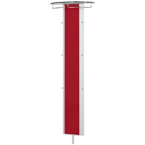 Garderobenpaneel  Juno ¦ rot ¦ Holzwerkstoff,Glas ¦ Maße (cm): B: 63 H: 192 T: 26.0