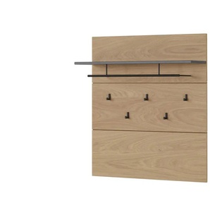 Garderobenpaneel  Kira ¦ holzfarben ¦ Massivholz,Holzwerkstoff ¦ Maße (cm): B: 89,7 H: 118,2 T: 28.1