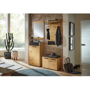 Garderobenpaneel I 60cm Braun/Schwarz