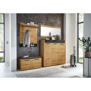 Garderobenpaneel I 80cm Braun/Schwarz