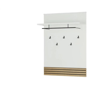 Garderobenpaneel  Linea ¦ weiß ¦ Holzwerkstoff ¦ Maße (cm): B: 90 H: 118,7 T: 28.1