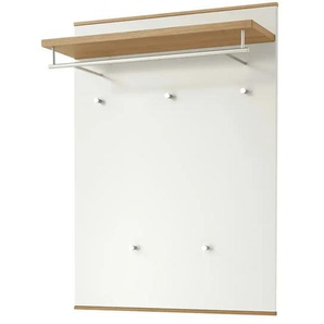 Garderobenpaneel  Longo ¦ weiß ¦ Holzwerkstoff,Hartholz ¦ Maße (cm): B: 80 H: 109 T: 27.0