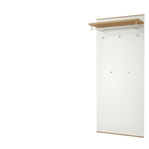 Garderobenpaneel  Longo ¦ weiß ¦ Holzwerkstoff,Hartholz ¦ Maße (cm): B: 80 H: 183 T: 27.0