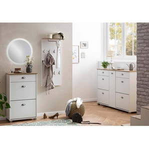 Garderobenpaneel Marit 50 x 111 x 20cm Weiß