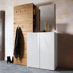 Garderobenpaneel 70 x 190 x 29cm Braun/Eiche Dekor