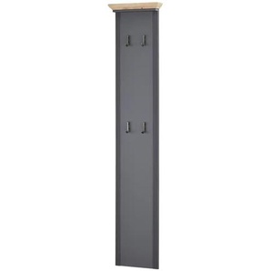 Garderobenpaneel mit 4 Haken - grau - Materialmix - 41 cm - 195 cm - cm 9,0 | Möbel Kraft