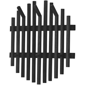Garderobenpaneel  Mörlen ¦ schwarz ¦ Massivholz ¦ Maße (cm): B: 58 H: 60 T: 11.0