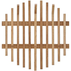 Xxxl Garderobenpaneel Bantry, Natur, Holz, Eiche, massiv, 58x60x11 cm, Aufhängemöglichkeit, Garderobe, Garderobenpaneele, Garderobenpaneele
