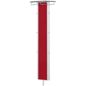 Garderobenpaneel - rot - Holzwerkstoff, Glas - 63 cm - 192 cm - 26 cm | Möbel Kraft