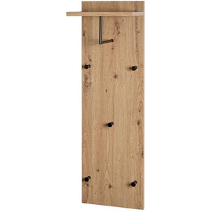 Xxxl Garderobenpaneel, Schwarz, Eiche, Metall, Holzwerkstoff, 30x100x20 cm, Aufhängemöglichkeit, Garderobe, Garderobenpaneele, Garderobenpaneele