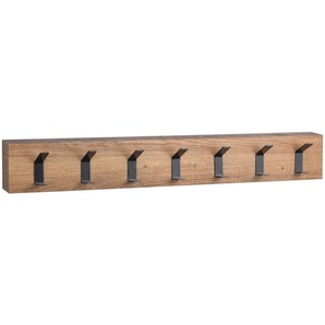 Garderobenpaneel, Schwarz, Eiche, Metall, Holzwerkstoff, 70x10x5 cm, Aufhängemöglichkeit, Garderobe, Garderobenpaneele, Garderobenpaneele