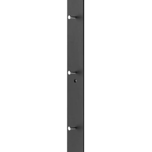 Garderobenpaneel - schwarz - Materialmix - 10 cm - 120 cm | Möbel Kraft