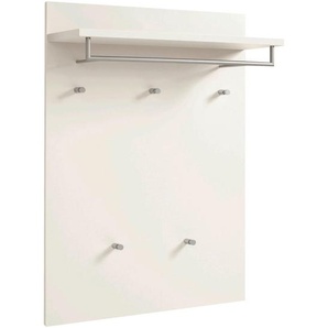 Garderobenpaneel, Silber, Weiß, 80x109x27 cm, Aufhängemöglichkeit, Garderobe, Garderobenpaneele, Garderobenpaneele