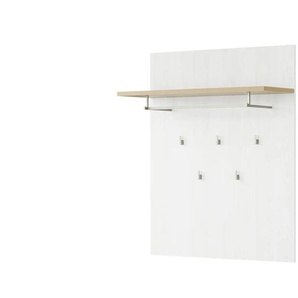 Garderobenpaneel  Toneo ¦ weiß ¦ Holzwerkstoff ¦ Maße (cm): B: 86,5 H: 105,6 T: 30.0