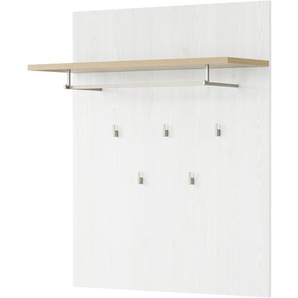 Garderobenpaneel  Toneo ¦ weiß ¦ Holzwerkstoff ¦ Maße (cm): B: 86,5 H: 105,6 T: 30.0