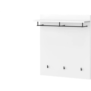 Garderobenpaneel  Turino Neo ¦ weiß ¦ Holzwerkstoff,Metall,Kunststoff ¦ Maße (cm): B: 86 H: 101 T: 30.0