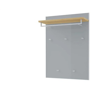 Garderobenpaneel  Xena ¦ grau ¦ Holzwerkstoff,Glas ¦ Maße (cm): B: 80 H: 109 T: 27.0