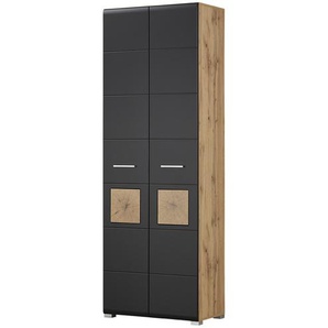 Garderobenschrank  Cortina ¦ schwarz ¦ Maße (cm): B: 70 H: 203 T: 40.0