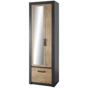 Garderobenschrank  Balerma ¦ grau ¦ Maße (cm): B: 65 H: 200 T: 42